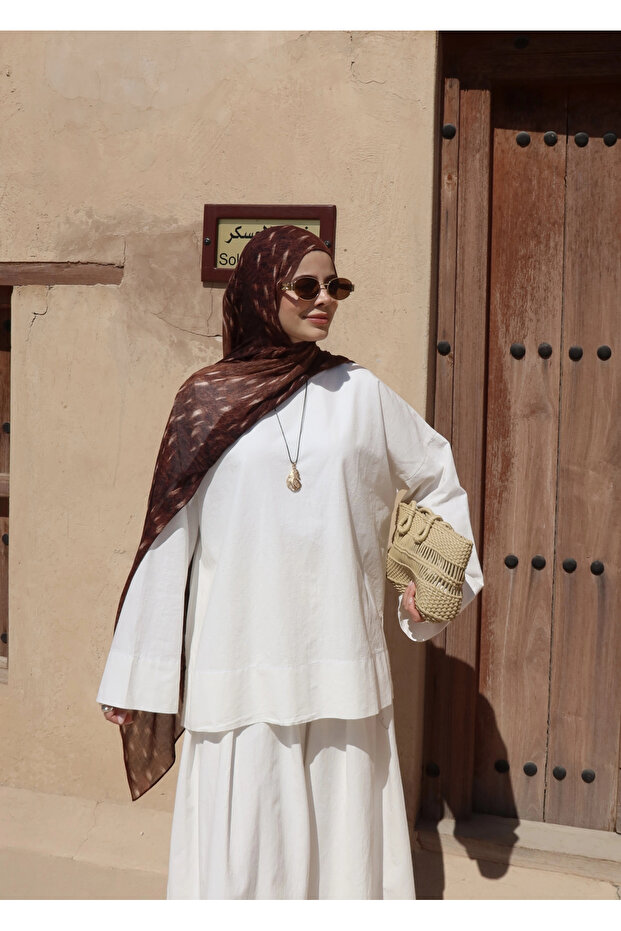 9009 BLUZ❗️KETEN BASİC beyaz - 1