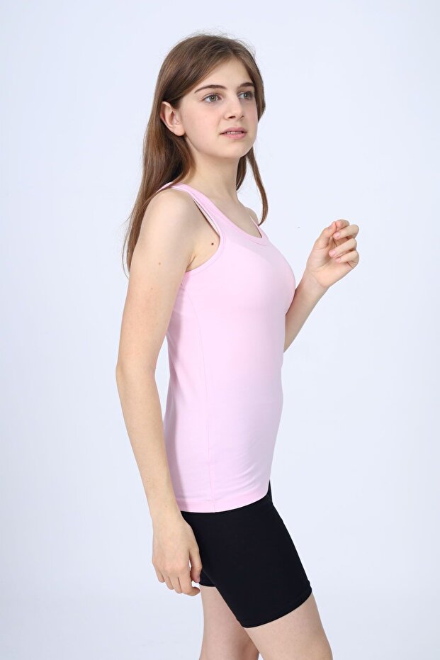 قميص داخلي أساسي برقبة دائرية للفتيات - 4