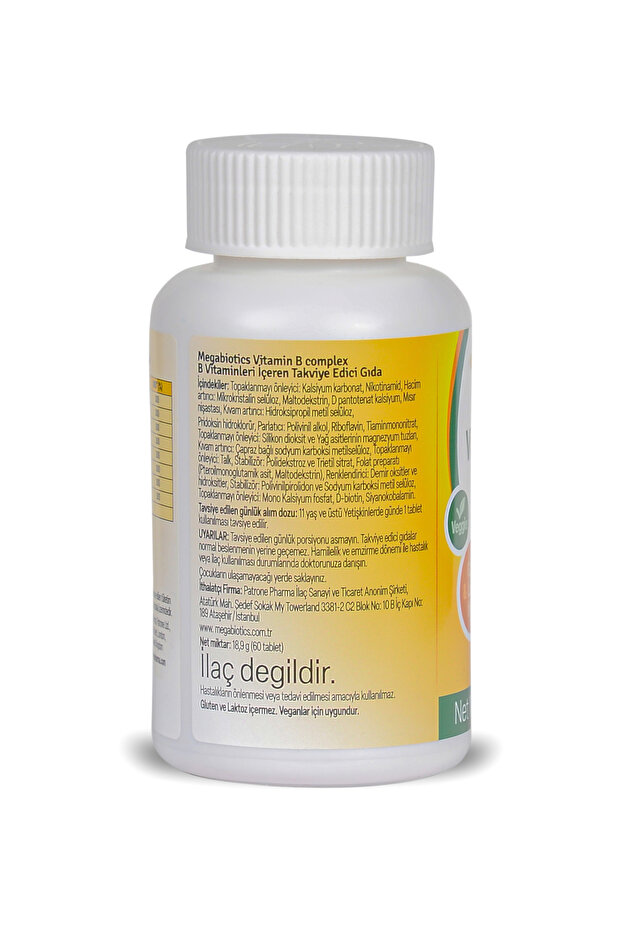 B-Complex vitamin tablet 60 adet - 2