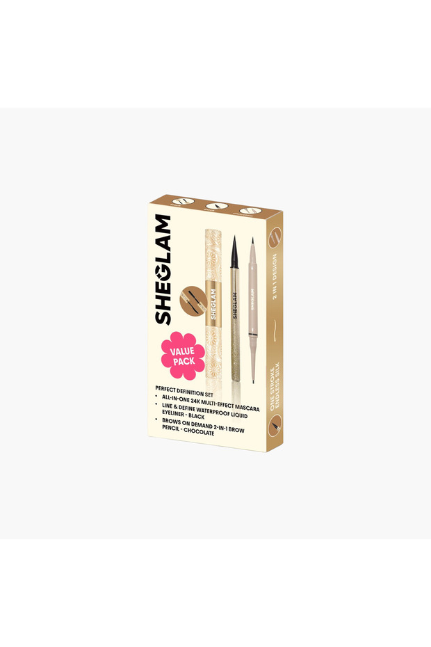 Brows on Demand 2-in-1 Brow Pencil - Chocolate + All-In-One 24k Multi-Effect Mascara