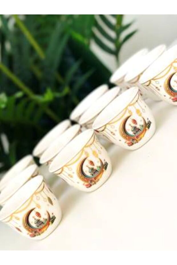 Arabic coffee cup set with a Ramadan pattern - 3
