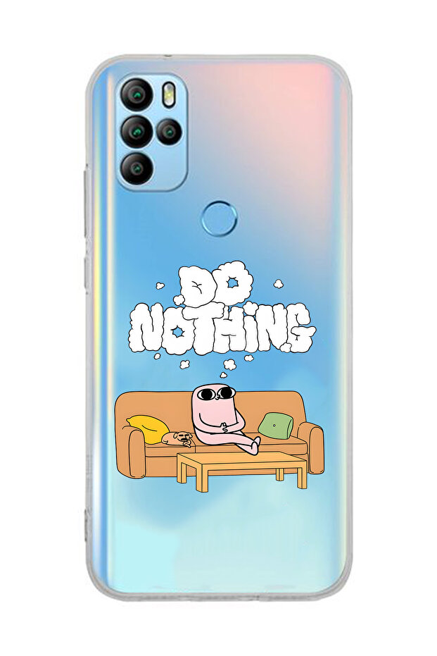 حافظة هاتف شفافة بنمط Do Nothing متوافقة مع جهاز General Mobile GM 21 Pro - 1