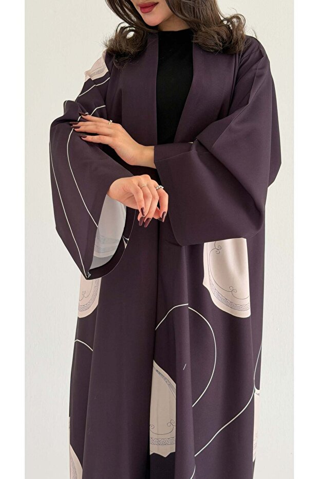 MWT1064 -عباية طباعة | Printed Abaya - 2