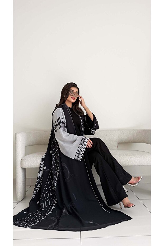 MWT1065 -عباية طباعة | Printed Abaya - 5