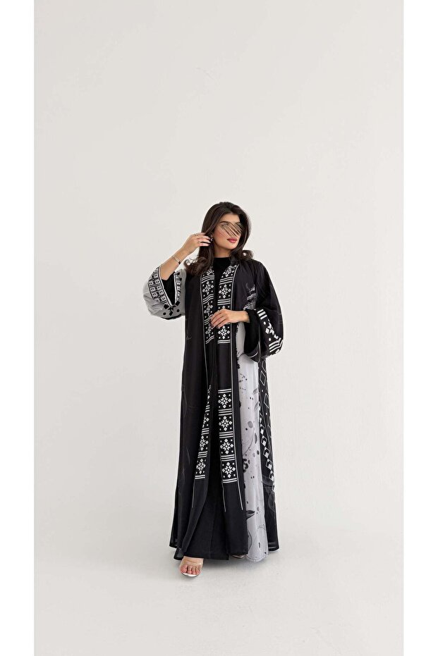 MWT1065 -عباية طباعة | Printed Abaya - 4