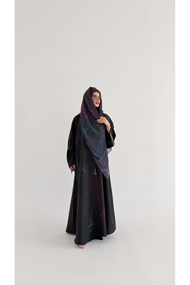 MWT1072 - عباية طباعة | Printed Abaya - 1