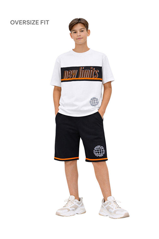 Boys New Limits Oversized T-Shirt & Black Shorts Set