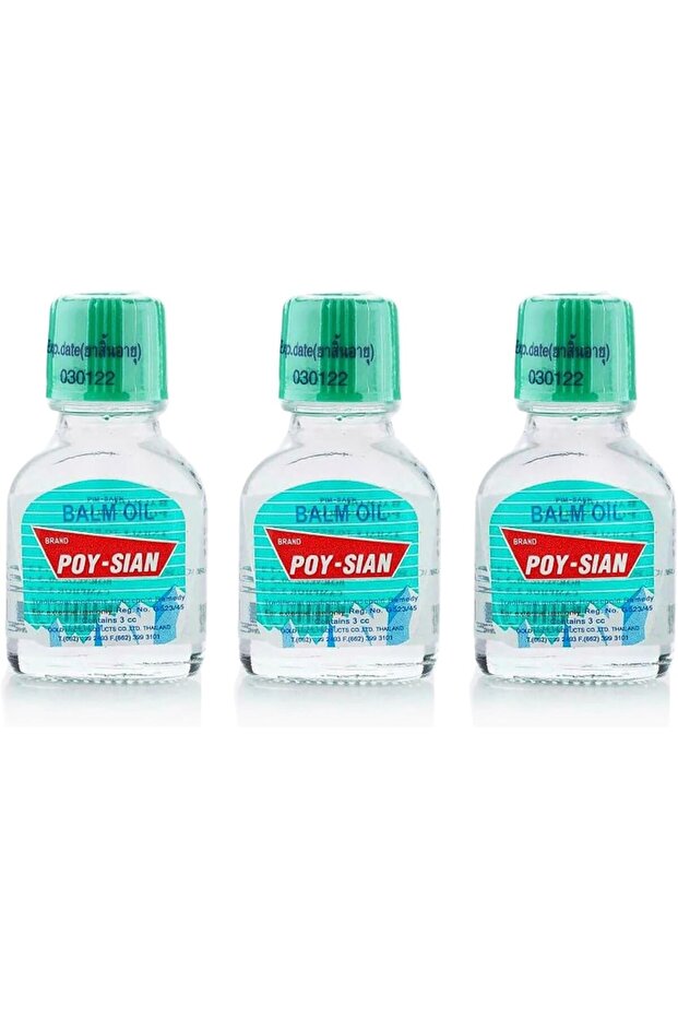 POY-SIAN Thai PIM-Saen Balm Oil 3ml (Pack of 3)