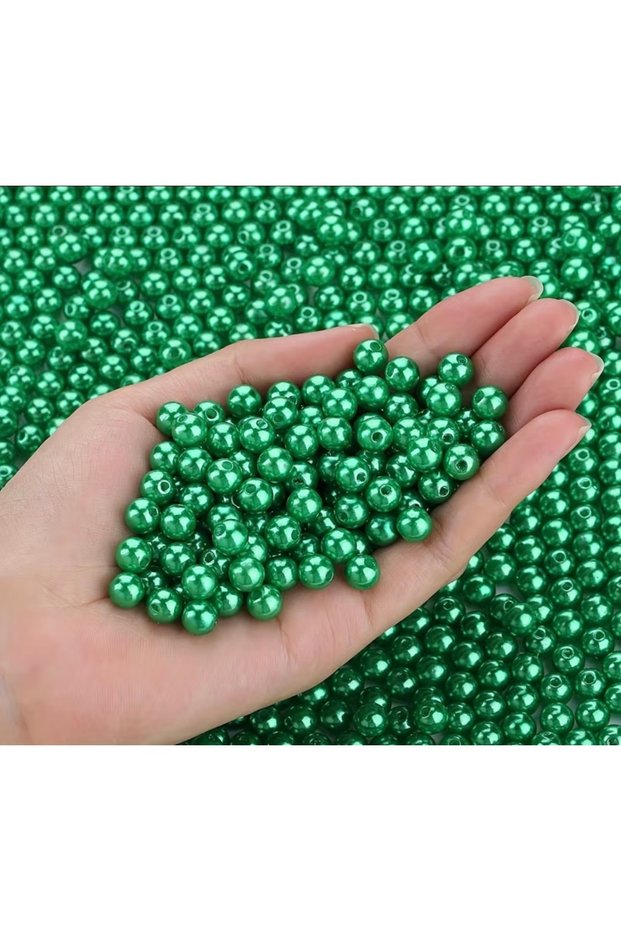 Mărgele decorative plastic 10 mm – verde