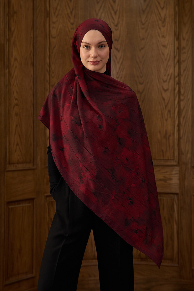 Bambu Kraş Şal 7003 Bordo - 1