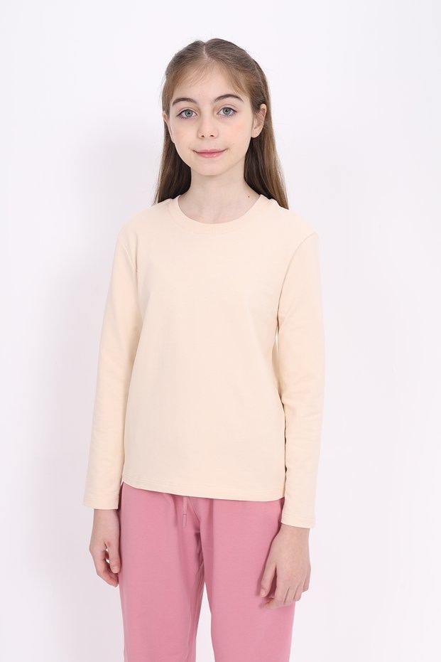 Girl's Crew Neck Long Sleeve T-Shirt