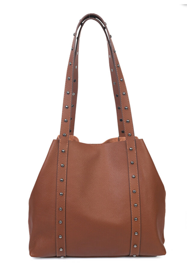Yasemi̇n Women's Leather Shoulder Bag Yc2075-D Taba