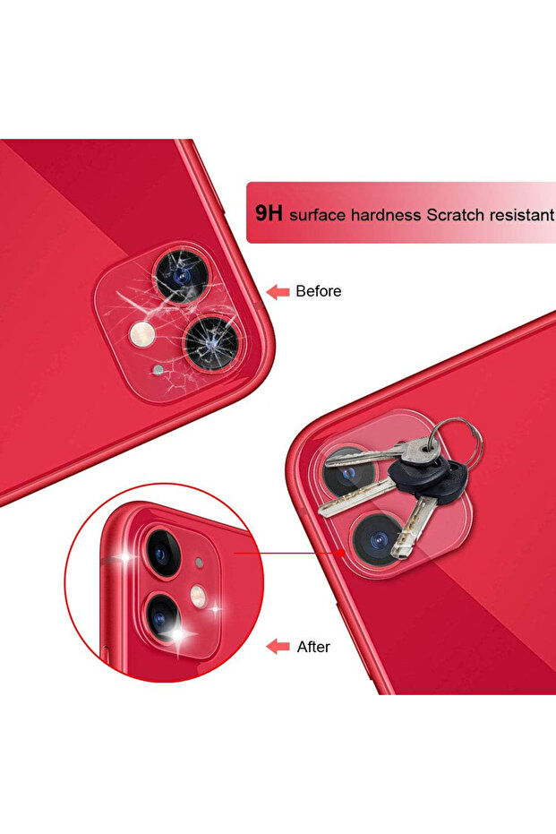 واقي عدسة الكاميرا الزجاجي الشفاف لهاتف iPhone 11 - 3