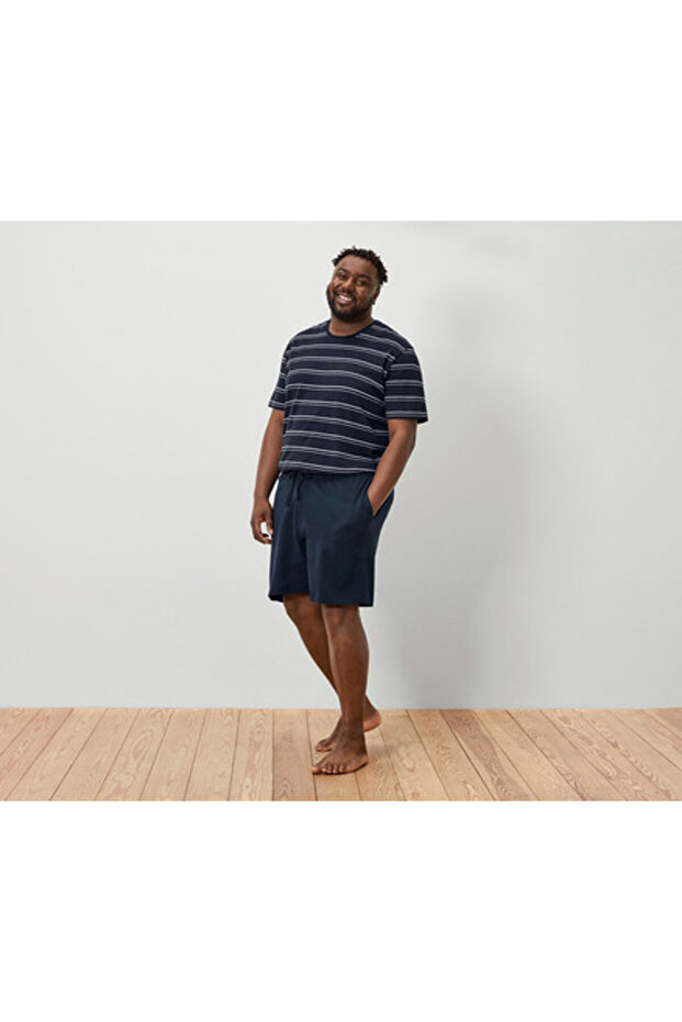 Erkek Şortlu Pijama, Çizgi/Laci - 3