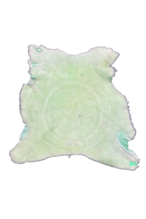 Decorative Painted Slightly Imperfect Natural Sheepskin - 80X60 cm Sheepskin - Prayer Mat Sheepskin