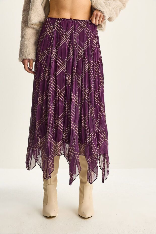 LUCCI checked midi Checked with Lined - 5