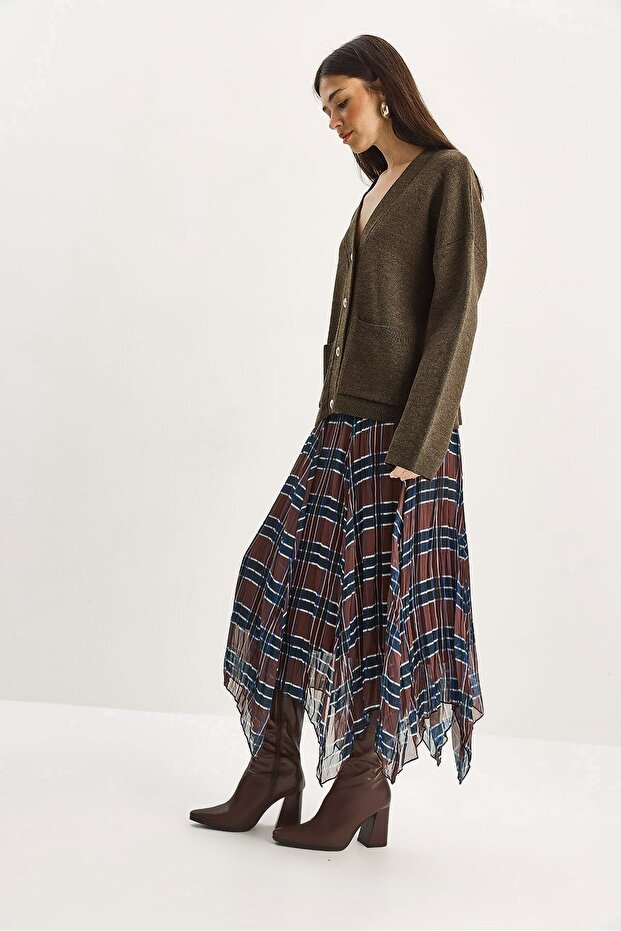 LUCCI checked midi Checked with Lined - 3