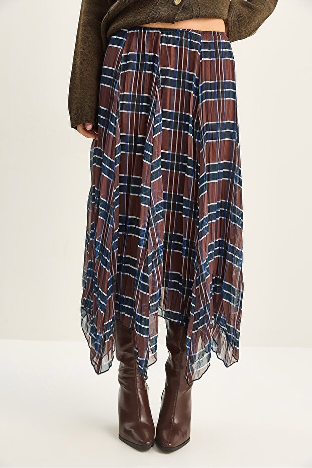 LUCCI checked midi Checked with Lined - 6