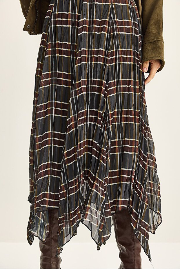 LUCCI checked midi Checked with Lined - 5