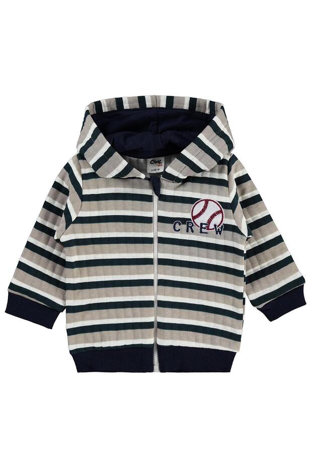 Crew Embroidered Cardigan 6-18 Months - Beige 9-12 Months