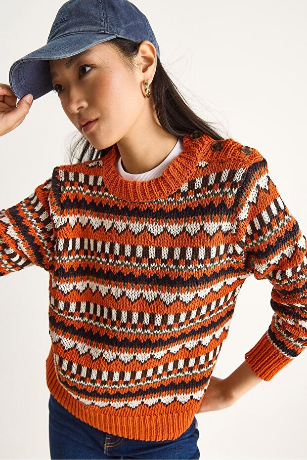 Knitted sweater with Patterned LUCCI - 1