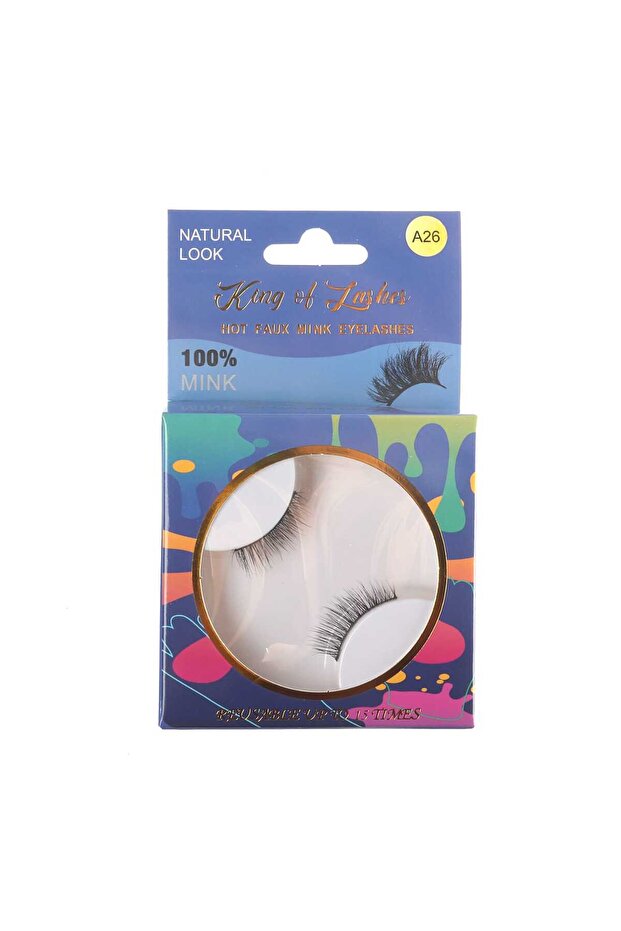 Faux Mink Eyelashes Full Fluffy Volume Lightweight Reusable Glam False Lashes Makeup A26