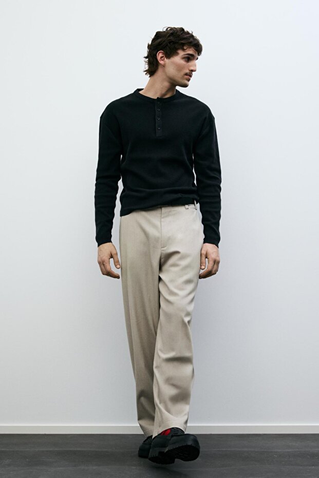 Düğmeli yaka tişört - 2