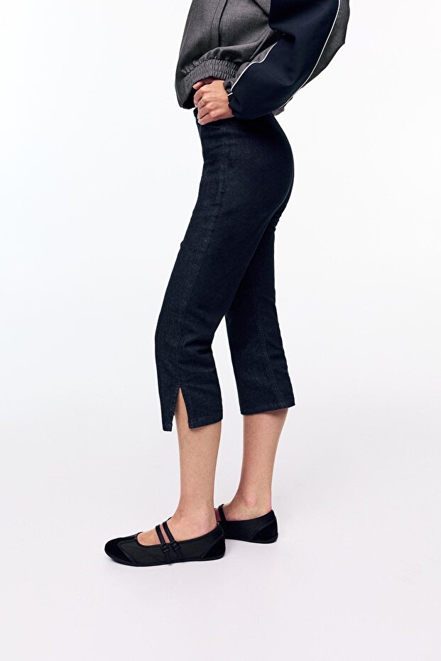 Dikişsiz kapri jean - 5