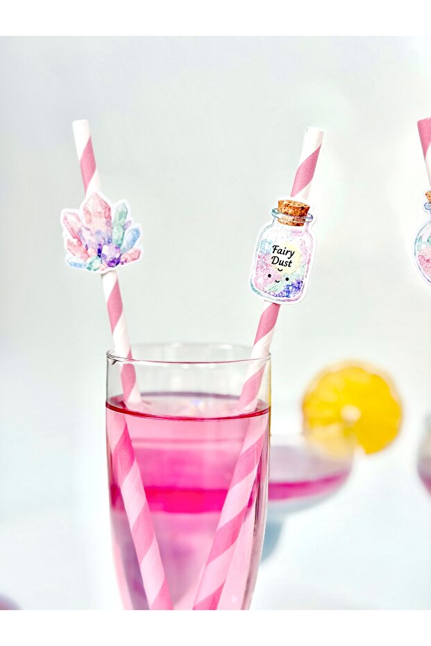 Magic Forest Straw Set – Fairy Dust & Crystal Detailed Straws