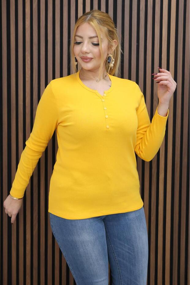 بلوزة قطنية كبيرة الحجم قماش قابل للتمدد - 4