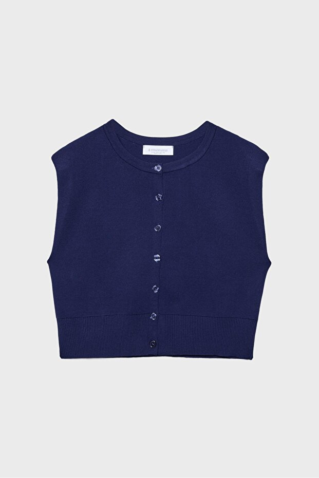 Omuz pedli triko yelek - 6