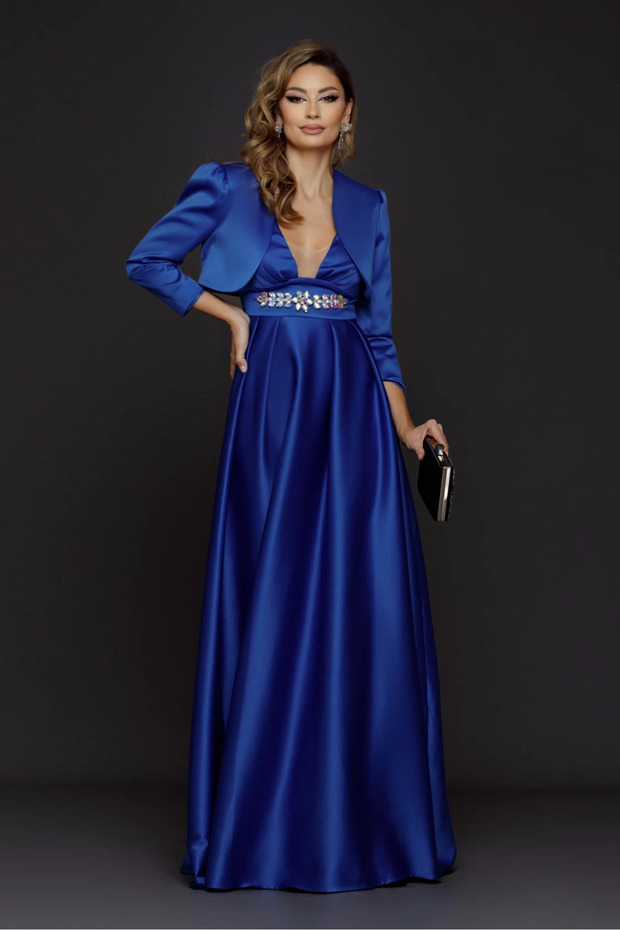 Rochie lunga Caterine albastra - 4