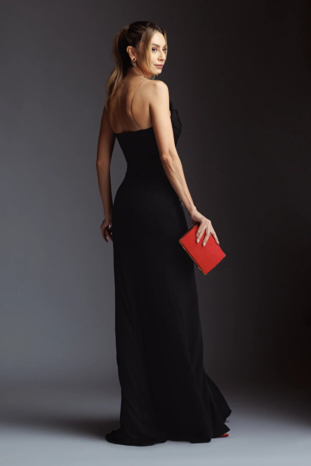 Rochie lunga Aida neagra - 4