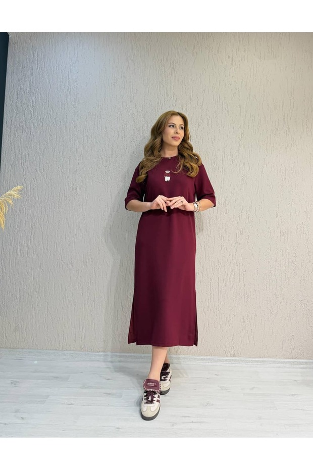 Teddy Logolu Modal Elbise - 2