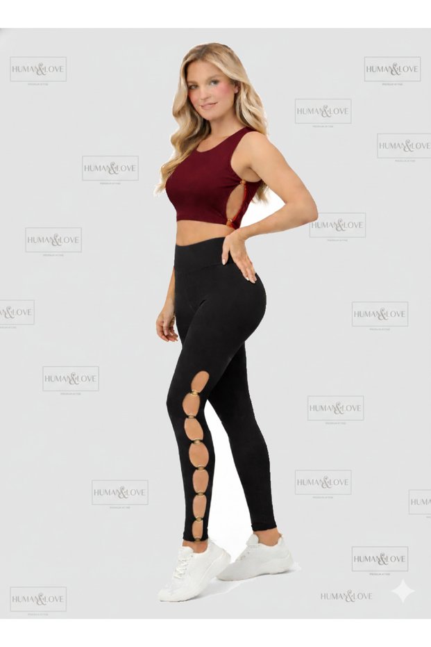 Ring-Detail Leggings and Ring-Detail Crop Top