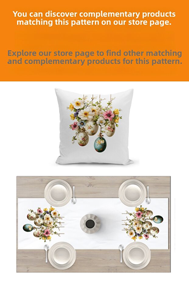 Spring Series 140X40 cm Digital Printed Runner (Spring Easter Easter) - 3