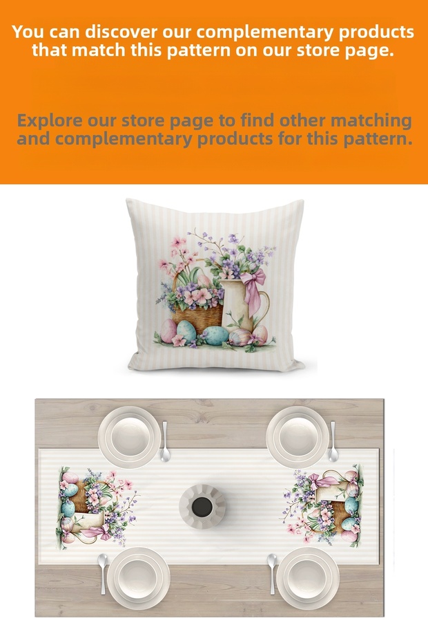 Spring Series 140X40 cm Digital Printed Runner (Spring Easter Easter) - 3