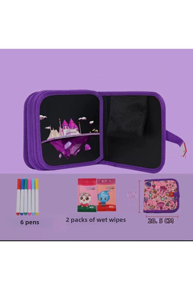 دفتر رسم ملون قابل للتنظيف - 4