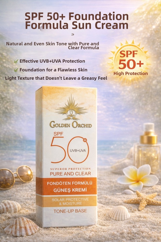 Spf 50+ Foundation Formula Sunscreen – High Uvb/Uva Protection