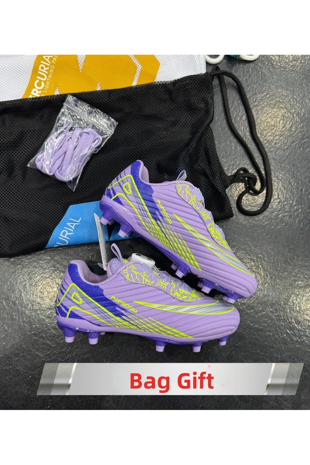 Children's Football Shoes for Turf Fields with Adjustable Mechanism