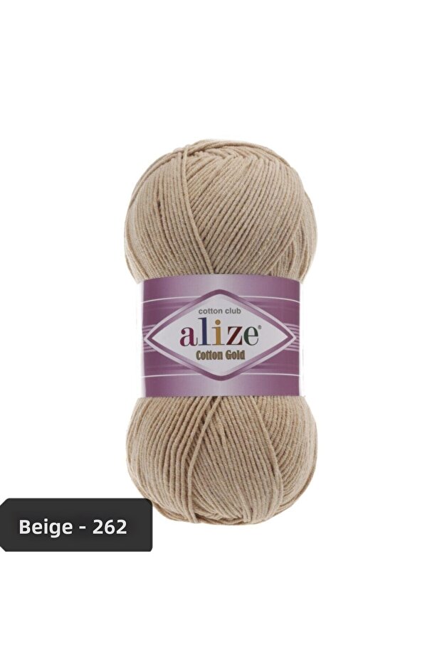 Cotton Gold Amigurumi Thread 100 Gr Hand Knitting Thread Color Code-beige-262- Punch Thread Cotton+acrylic