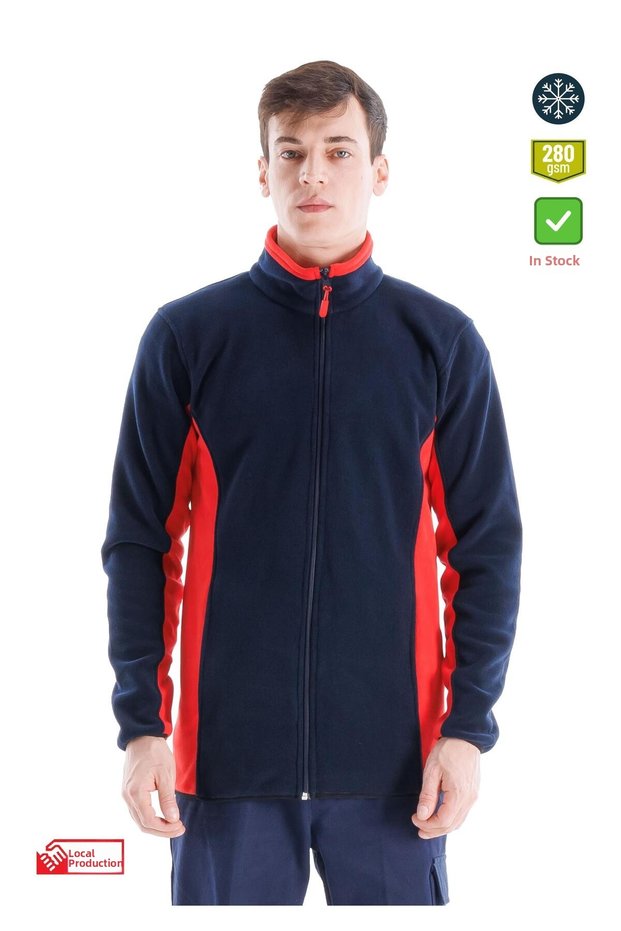 Safesawa Alp Unisex Polar Jacket Navy Blue-Red 3106