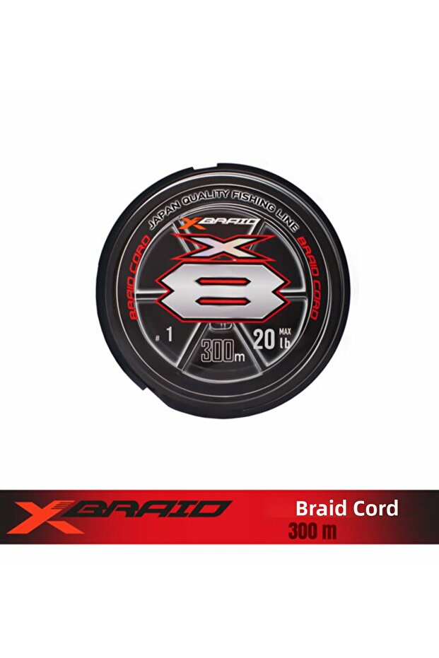 X036 Braid Cord Pe X8 300m 7.2kg 0.148mm 0.8Pe Fluo Green