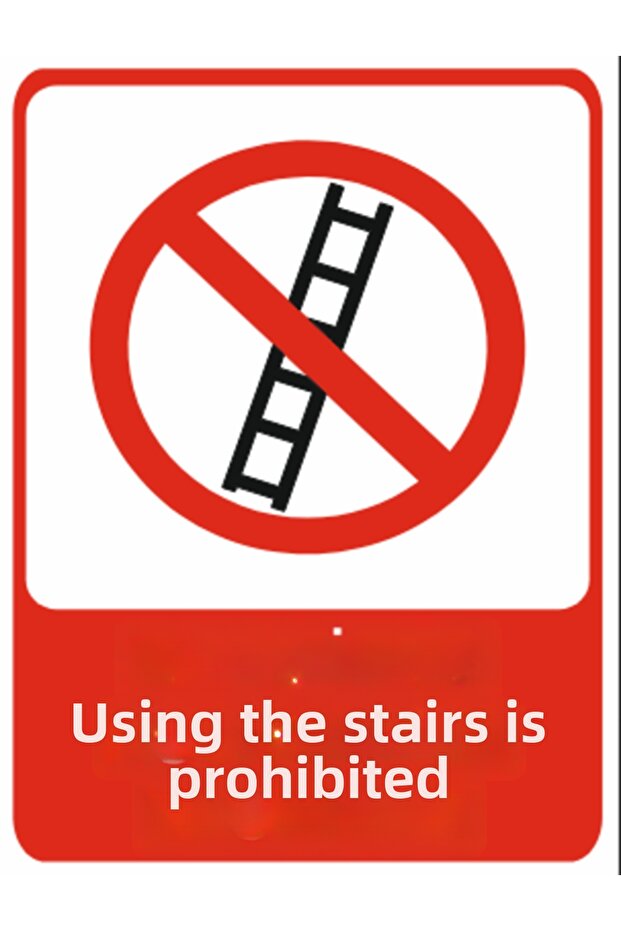 Stairs Are Prohibited Dekota Baski – 3 mm Forex Warning Sign 25 cm × 35cm