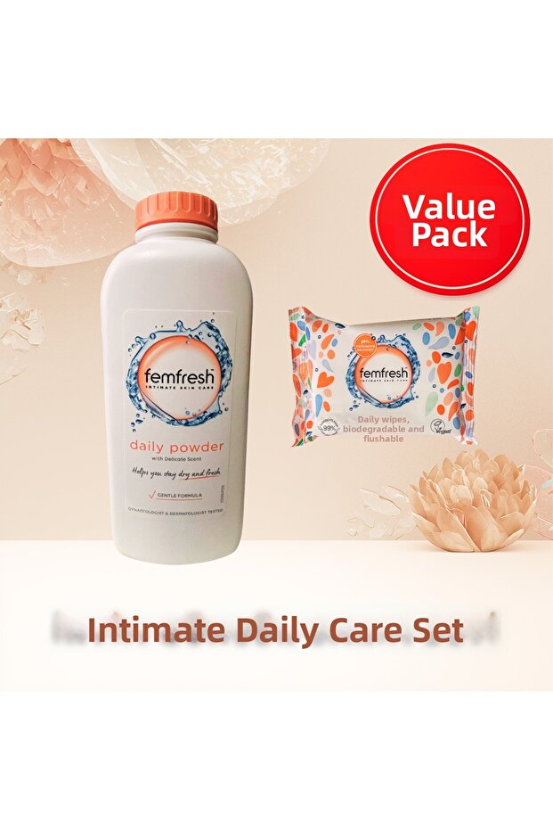 Intim Area Care Set - Wet Wipes & Moisture Absorbing Powder