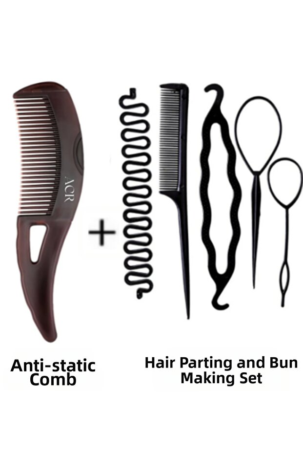 Dandruff Removal & Anti-Static Massage Hair Brush Self-Cleaning