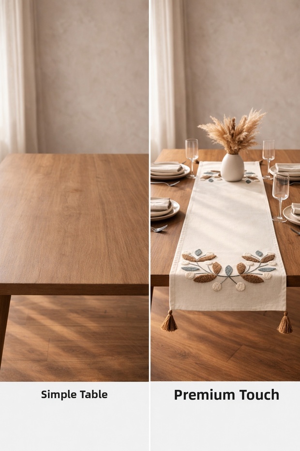 سجادة مطرزة بأوراق الشجر الطبيعية - 5