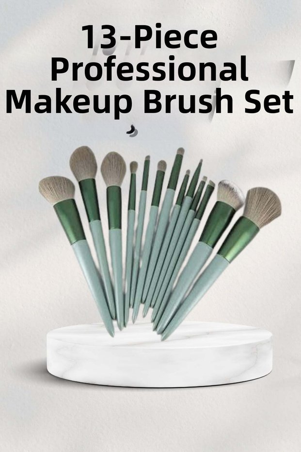 Durable Makeup Brush Set 13 Pieces Soft Bristled Brushes Blush Foundation Eyeshadow Brush