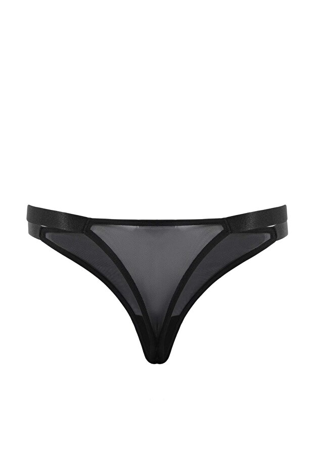 Teen Siyah-Çok Renkli 3'lü Tül Çilek Baskılı Tanga Külot THMSS26KU00015 - 14