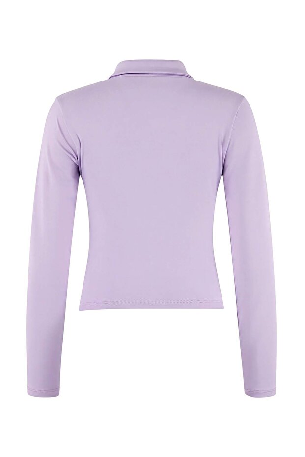 Lila Dalgıç/Scuba Örme Spor Ceket THMSS26SK00004 - 9